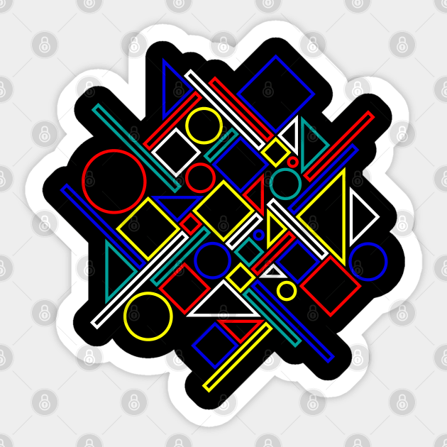 Geometric abstract 3 Sticker by freshinkstain